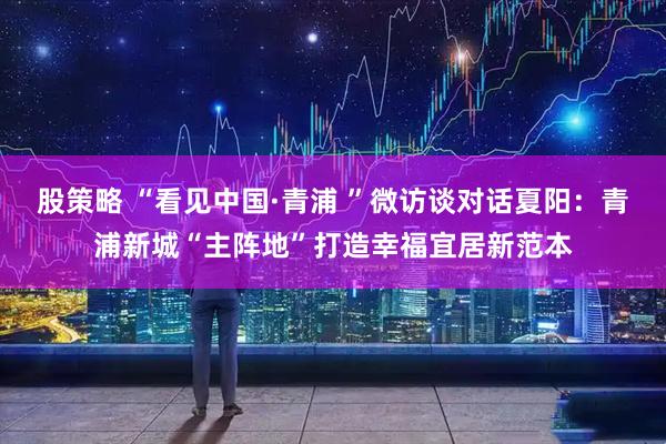 股策略 “看见中国·青浦 ”微访谈对话夏阳：青浦新城“主阵地”打造幸福宜居新范本