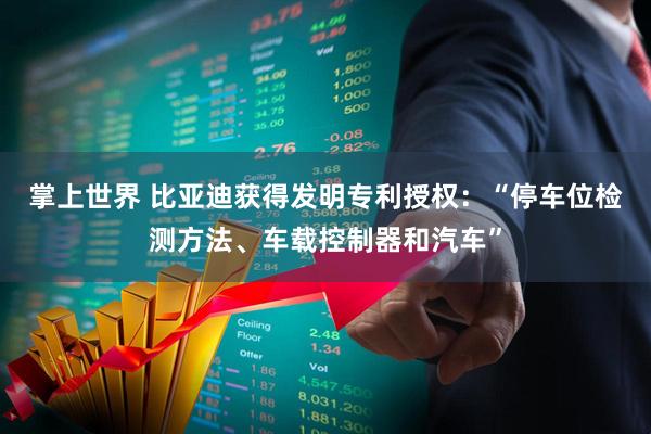 掌上世界 比亚迪获得发明专利授权：“停车位检测方法、车载控制器和汽车”