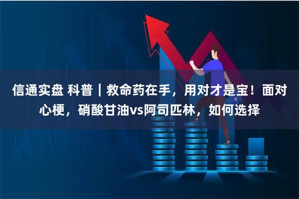 信通实盘 科普｜救命药在手，用对才是宝！面对心梗，硝酸甘油vs阿司匹林，如何选择