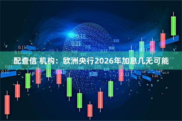 配查信 机构：欧洲央行2026年加息几无可能