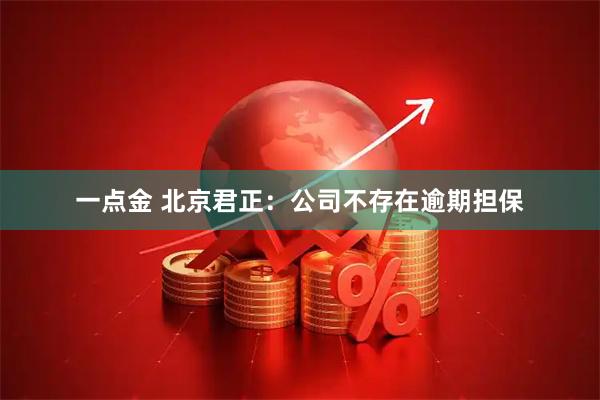 一点金 北京君正：公司不存在逾期担保